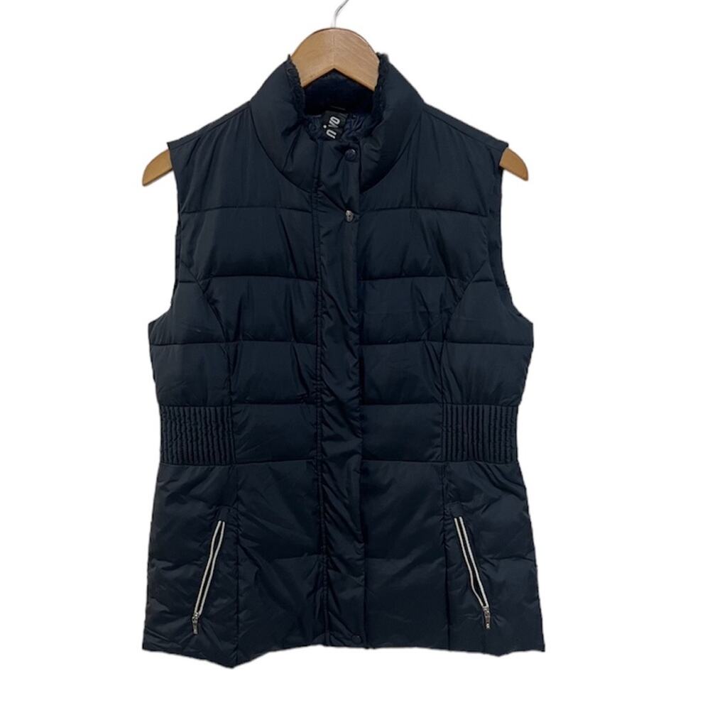 NVO Sport Women's Puffy Vest Navy Blue Sleeveless Outdoors Athletic Medium $140
